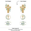 Big Dot of Happiness - Baptism Elegant Cross - Religious Party Centerpiece Sticks - Table Toppers - Set of 15