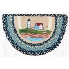 Earth Rugs Nubble Lighthouse Slice Tread Rug, 18"x29", Nautical Print, Hand-Stenciled Jute, Coastal Accent Mat - 2 of 3