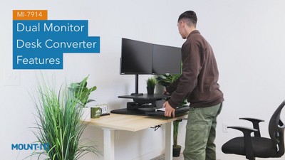 ErgoFlex 29" Compact Height Adjustable Dual Monitor Standing Desk Converter