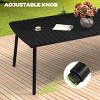 Pellebant Outdoor Dining Table Durable WPC Tabletop Aluminum Frame Patio Dining Table for Backyards Poolside Gardens - 4 of 4