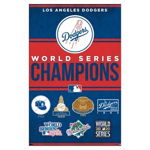 Trends International MLB Los Angeles Dodgers - Champions 23 Framed Wall Poster Prints - 1 of 4
