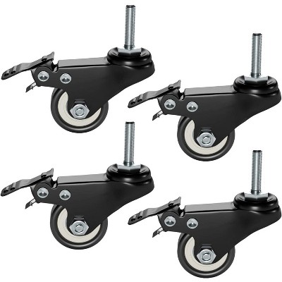 Liquid Stands Keyboard Stand Caster Wheels Set of 4 Replacement Locking Heavy Duty Wheels with Brake - Piano Stand Parts and Accessories