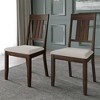 ChaletPosh Wooden Dining Chair With Warm Grey Cover (Set of 2) - 4 of 4