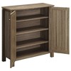 Vynxaria Rustic Dark Taupe 2-Door Shoe Storage Cabinet, Stylish Minimalist Design - 2 of 4