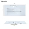 36'' Green Bathroom Vanity with Resin Sink, Solid Wood Frame Freestanding Storage Cabinet with 2 Drawers & Soft-Close Doors - ModernLuxe - 4 of 4