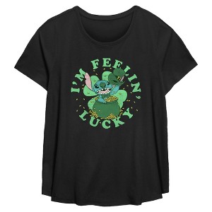 Women's Lilo & Stitch I'm Feelin' Lucky T-Shirt - 1 of 3