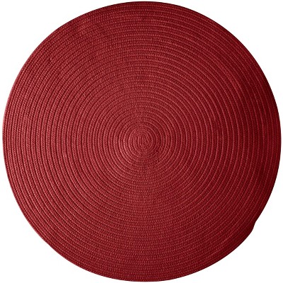 Colonial Mills Bristol Polypropylene Braided Round Rug, 4-Feet, Holly Berry