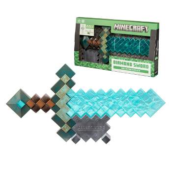 Minecraft Toys, Enchanted Diamond Sword for Role-Play, Lights & Sounds,  Gift for Kids
