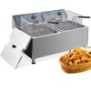 Deep Fryer, Commercial Dual 11L Electric Fryer 3400W - Twin Baskets with Stainless Steel for Restaurant, Food Truck - 2 of 4