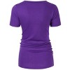 Clearlove Maternity Tunic Tops Maternity Shirt Side Button and Ruched Maternity Tunic Tops Maternity Short Sleeve T-Shirts - 3 of 4