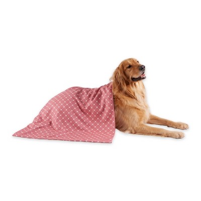 Bone Dry Microfiber Trellis Printed Large Single Pet Towel, Rose