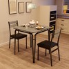 COZONY 3-Piece Dining Table Set for 2, Modern Small Dining Room Table and Chairs Set, Space-Saving Kitchen Table with 2 Chairs for Apartment - 4 of 4