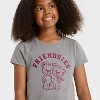 Girls' Short Sleeve Friendsies Graphic T-Shirt - Cat & Jack™ Medium Charcoal - 2 of 4