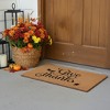 HomeRoots 24" X 36" Natural And Brown Thanksgiving Give Thanks Outdoor Coir Door Mat - 2 of 4