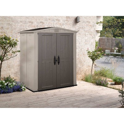 Keter 6' x 3' Taupe and Brown Resin Outdoor Storage Shed