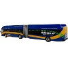 New Flyer Xcelsior XN60 Articulated Bus Blue Yellow Stripes Limited Edition 1/87 (HO) Diecast Model by Iconic Replicas - 3 of 3