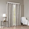 VYNXARIA 50x95"Knitted Jacquard Damask Total Blackout Grommet Top Curtain Panel,Silver(Only 1 Pc Panel) - 2 of 4
