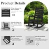 Hyleory Extra Wide HDPE Outdoor Adirondack Rocking Chair with Built-In Footrest and 30° Recline for Ultimate Relaxation - 3 of 4