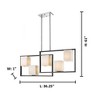 Regis Falls 5 Light Pendant Black - EGLO: Opal Glass, ETL Listed, Adjustable Height - 4 of 4