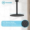 LOVMOR 10 Inches Bathroom Rain Shower Combo Set Celling Mounted Rainfall Shower Head,Matte Black - 3 of 4