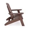 Brown Adirondack Chair ¨C Sturdy HDPE Poly Lumber for Poolside, Patio, and Garden Relaxation - 3 of 4