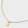 14K Gold Plated Round Initial Pendant Necklace - A New Day™ - 4 of 4
