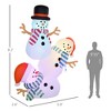 8.2' Inflatable Three Stacked Snowmen w/ LED Lights, Blow-Up Outdoor Christmas Display for Party - 3 of 4