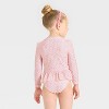 Toddler Girls' Long Sleeve Ruffle Rashguard Tankini Swim Set - Cat & Jack™ - 2 of 3
