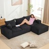 Modular L-Shaped Cloud Sofa – 110" Convertible Chenille Sectional w/Ottomans, Washable & No Assembly - 4 of 4