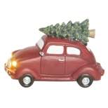 Transpac Resin 4.5 in. Red Christmas Light Up Car Figurine