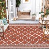 Reversible Plastic Straw Rug - Waterproof Outdoor Mat, Geometric Design for Patio, RV, Camping, Picnic - Indoor/Outdoor Use - 3 of 4