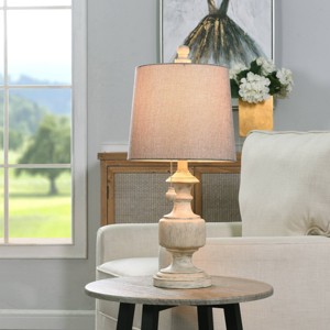 Gilda Table Lamp Distressed Gray/Cream - StyleCraft - 1 of 4