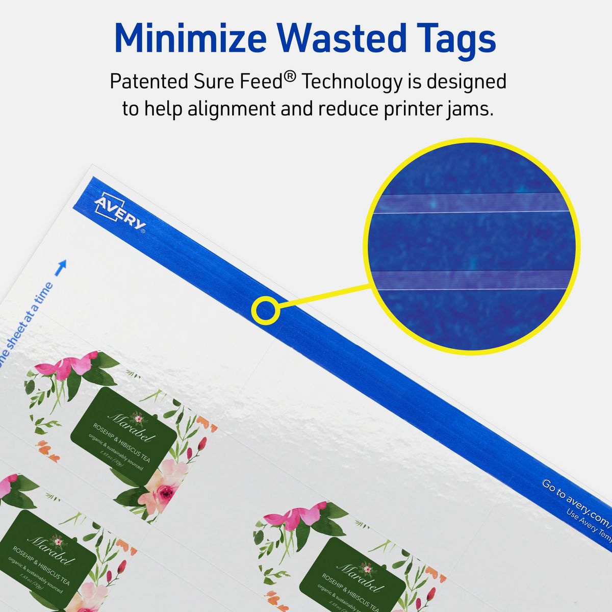 2" x 1-1/4" Rectangle Scalloped Edge, Glossy White Printable Tags - thumbnail 4