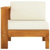 vidaXL Wooden Sofa Cream White Solid Acacia Wood, 100% Polyester Compact - 3 of 4