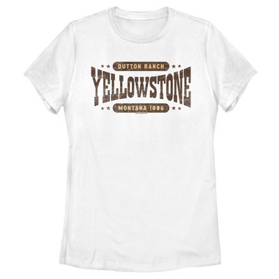 Women's Yellowstone Dutton Ranch Montana Est. 1886 Logo T-Shirt