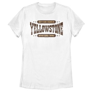 Women's Yellowstone Dutton Ranch Montana Est. 1886 Logo T-Shirt - 1 of 4