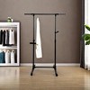 Portable Single-Rod Height Adjustable Clothes Rack with Extendable Bar and Wheels, Rolling Garment, Single Rod Wardrobe Rack, for Clothes,Bags - 3 of 4