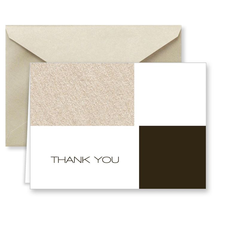 Paper Frenzy Black and Tan Designer Thank You Note Cards and Envelopes - 25 pack, 2 of 7