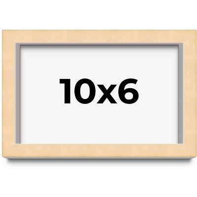 PosterPalooza | 10x6 Wood Frame with UV Acrylic, 6 Finishes: Black, White, Bronze, Silver, Wood, Mahogany