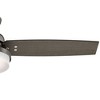 Hunter 52" Sentinel Lighted Ceiling Fan Brushed Slate Finish, Light Grey Oak Blades, 3 Blades, Handheld Control - 3 of 4