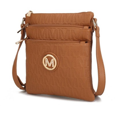 MKF Collection Lennit Embossed M Signature Crossbody Shoulder Bag by Mia K