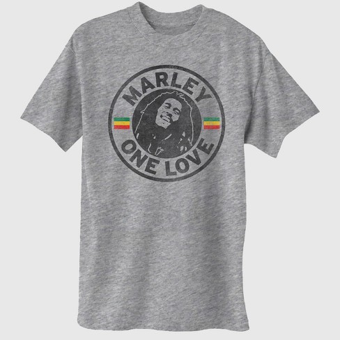 Men's Bob Marley Short Sleeve T-shirt Gray : Target