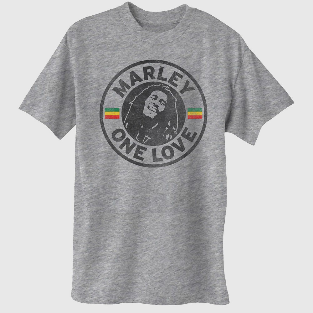 Men's Bob Marley Short Sleeve Graphic T-Shirt Heather Gray L