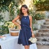 LEVEN SIXTEEN Halter Ruffle Belted Summer Dress - Small - 2 of 3
