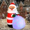 Joiedomi 8 FT Christmas Inflatable Decoration, Santa with Gift Bag Inflatables with Colorful Rotating LED Lights for Xmas Party Indoor, Outdoor Decor - image 2 of 4