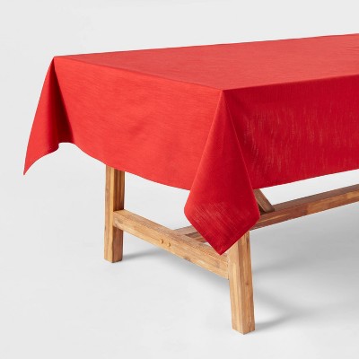 104" x 60" Cotton Tablecloth Red - Threshold™