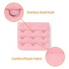 Allegra K Women's 3 Hook 3 Row Stretchy Bra Strap Extenders Hooks Bra Band - 4 of 4