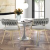 Tangkula Velvet Dining Chairs Set of 4 Accent Upholstered Leisure Chairs w/ Gold Metal Legs - 4 of 4