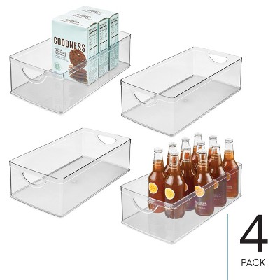 iDESIGN Plastic Kitchen Cabinet Storage Bins - Set of 4 - Clear - Made in USA — фото 2