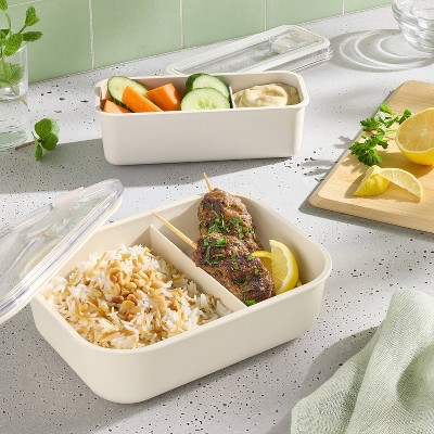 Bento Meal Prep Food Storage Container Cream - Figmint™